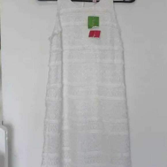 Lilly Pulitzer Dress Womens Size 00 Annette Shift Lace Mini Dress White - Picture 4 of 7